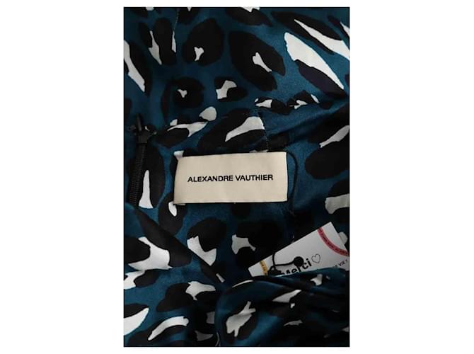 Alexandre Vauthier Minifalda de seda azul - vista 5
