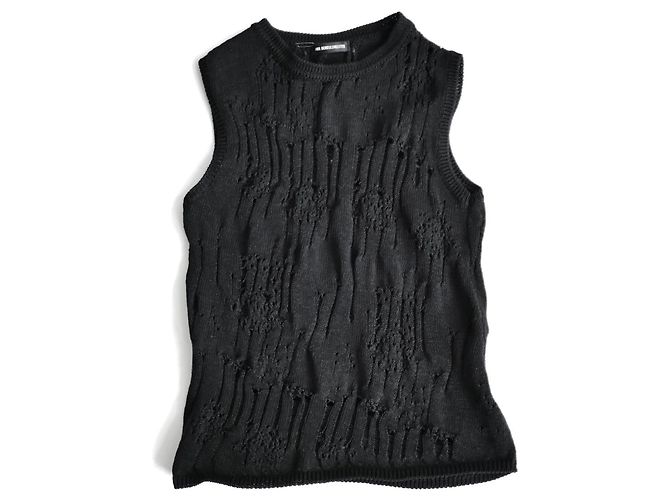 Ann Demeulemeester Barbel zerrissenes Stricktop - Ansicht 2