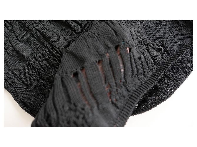 Ann Demeulemeester Barbel zerrissenes Stricktop - Ansicht 3