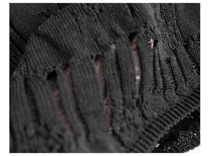 Ann Demeulemeester Barbel zerrissenes Stricktop - Ansicht 4