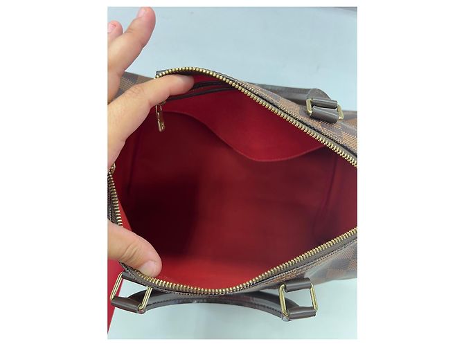 Borsa Louis Vuitton Speedy 30 Damier Marrone Scuro - vista 8
