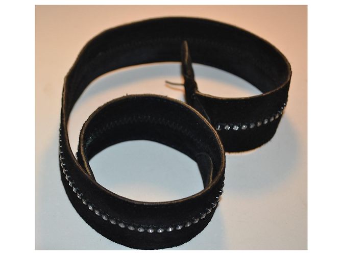 Cintura Guy Laroche in scamosciato e strass nera Nero - vista 4