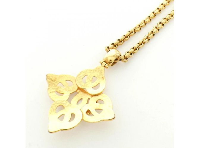 Collana Chanel oro con pendente D'oro - vista 3