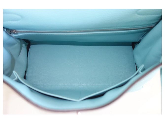 Hermès Borsa Hermes Kelly 28 blu Atoll - vista 10