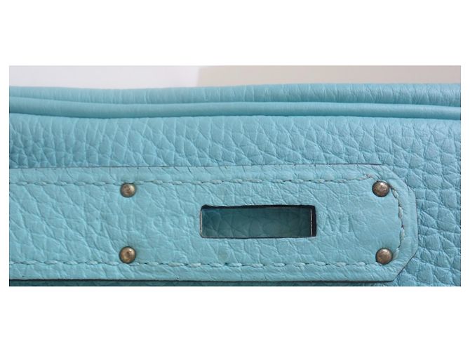 Hermès Borsa Hermes Kelly 28 blu Atoll - vista 11
