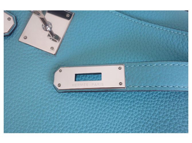 Hermès Borsa Hermes Kelly 28 blu Atoll - vista 4