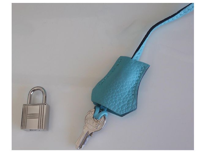 Hermès Borsa Hermes Kelly 28 blu Atoll - vista 6