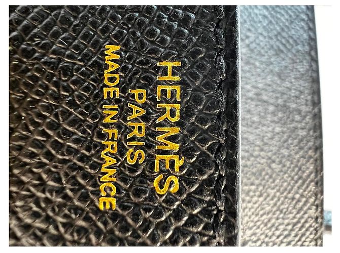 Borsa Hermès Birkin Sellier 25 cm in pelle Epsom nera con hardware dorato GHW Nero - vista 18