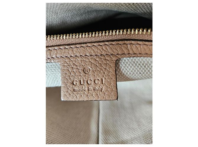 Gucci Borsa Soho a doppia catena dorata Beige - vista 10
