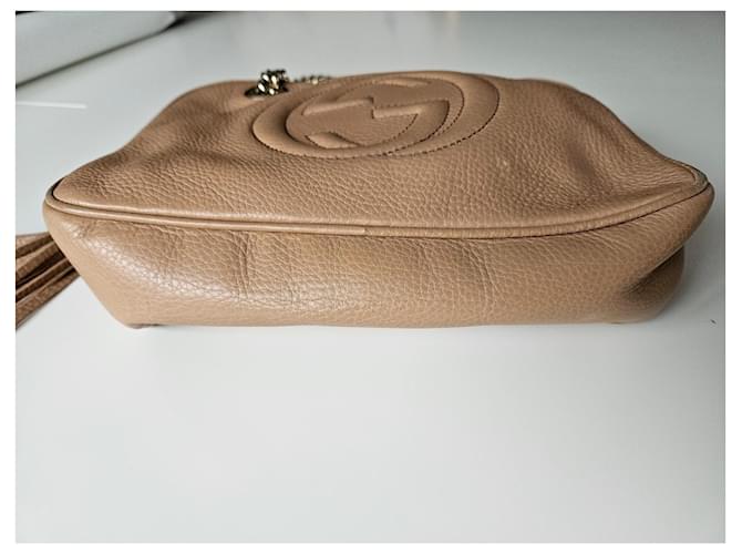 Gucci Borsa Soho a doppia catena dorata Beige - vista 3