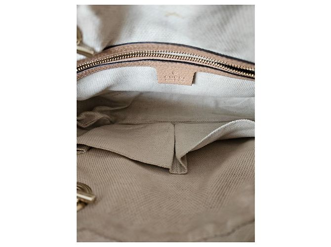 Gucci Borsa Soho a doppia catena dorata Beige - vista 7