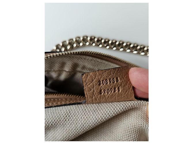 Gucci Borsa Soho a doppia catena dorata Beige - vista 8