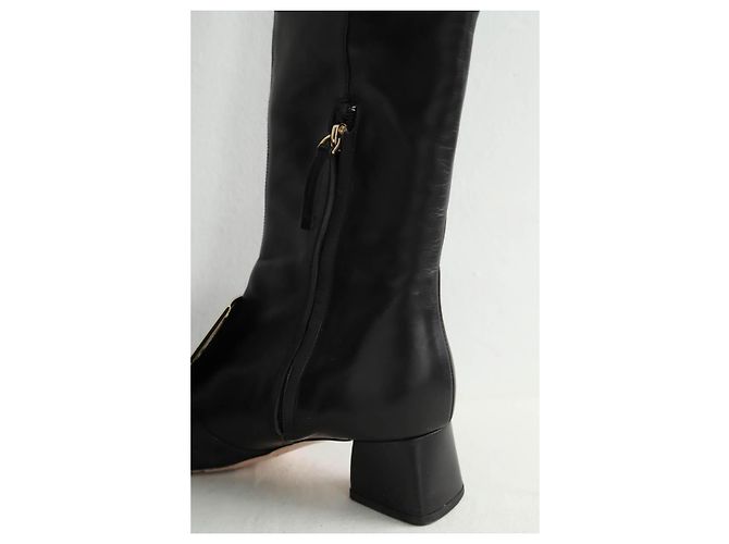Roger Vivier Botas de cuero negras Negro - vista 3