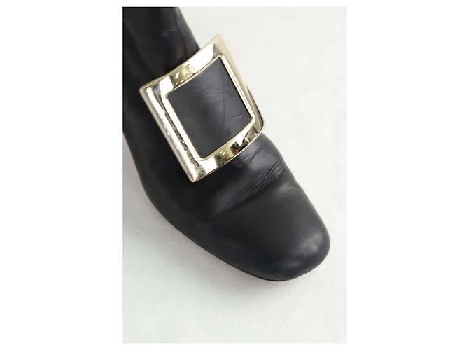 Roger Vivier Botas de cuero negras Negro - vista 4