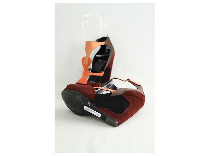 Pierre Hardy Tacchi in camoscio bordeaux Bordò - vista 6