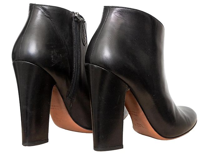 Botines Alaïa de cuero negro con tacón de aguja - vista 2