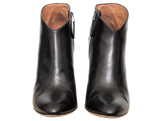 Botines Alaïa de cuero negro con tacón de aguja - vista 3