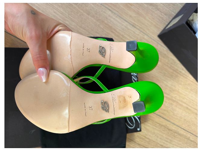 BLUMARINE MULES FARFALLA VERDE FLUO - vista 10