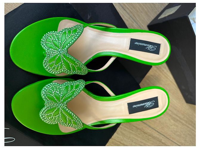BLUMARINE MULES FARFALLA VERDE FLUO - vista 4
