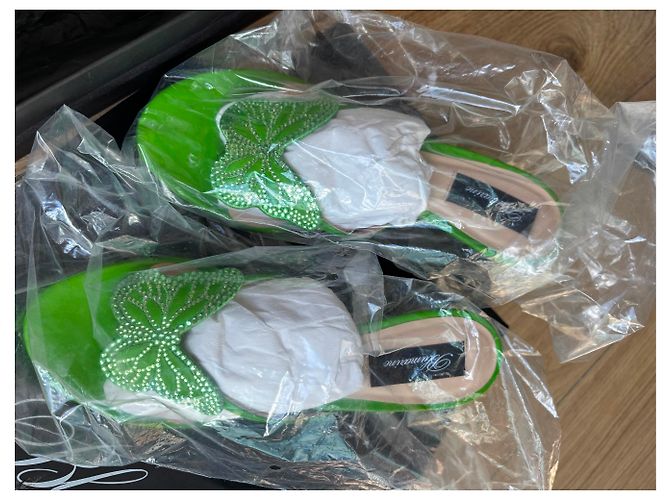 BLUMARINE MULES FARFALLA VERDE FLUO - vista 6