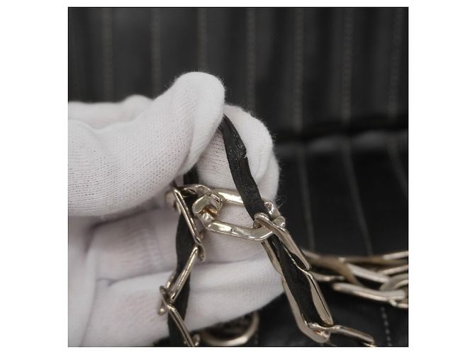 Mademoiselle Chanel schwarze Lammleder Tote Bag - Ansicht 6