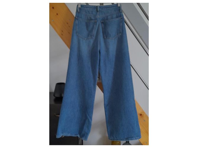 Jeans larghi Sportmax blu in cotone - vista 3
