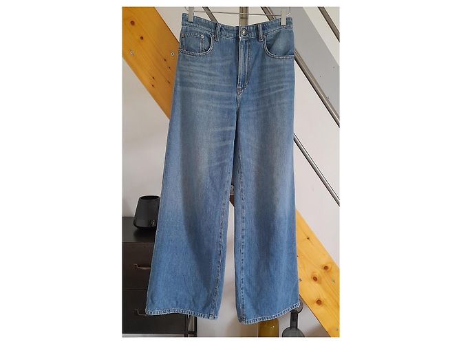 Jeans larghi Sportmax blu in cotone - vista 4
