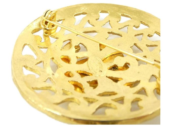 Spilla Chanel dorata D'oro - vista 3