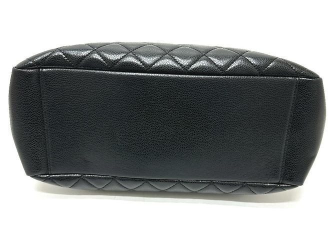 Chanel schwarze genarbte Kalbsleder-Tote - Ansicht 3