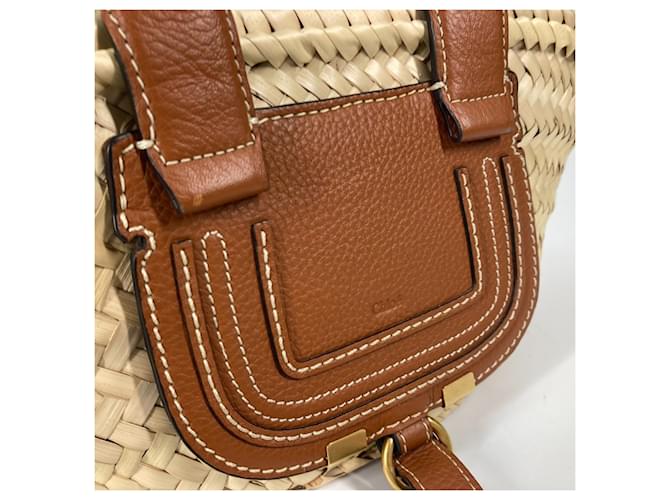Borsa Chloé Marcie Marrone Beige - vista 7