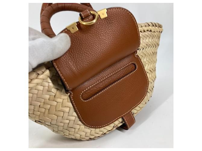 Borsa Chloé Marcie Marrone Beige - vista 8