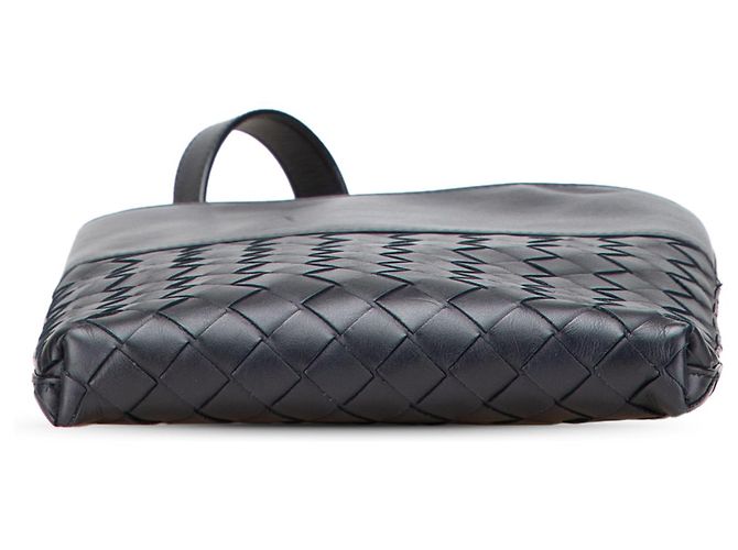 Borsa a tracolla in nappa nera Intrecciato di Bottega Veneta - vista 3