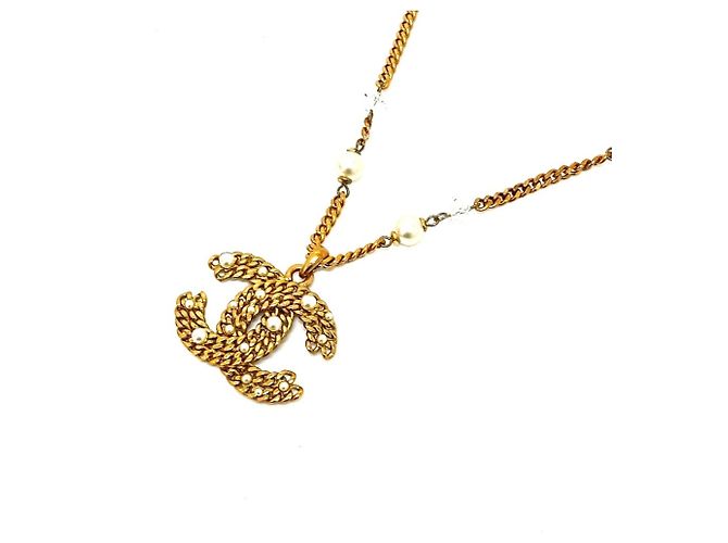 Chanel 05P Coco Mark Fake Perlenkette Golden - Ansicht 2