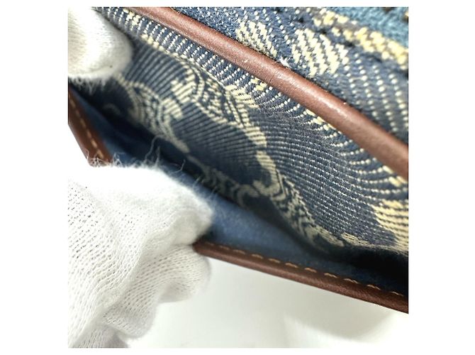 Belt Bag Céline Celine Macadam Denim Gürteltasche Blau - Ansicht 13