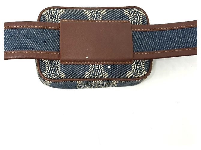 Belt Bag Céline Celine Macadam Denim Gürteltasche Blau - Ansicht 2