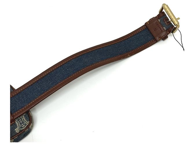 Belt Bag Céline Celine Macadam Denim Gürteltasche Blau - Ansicht 4