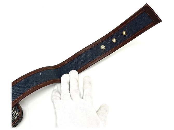 Belt Bag Céline Celine Macadam Denim Gürteltasche Blau - Ansicht 5