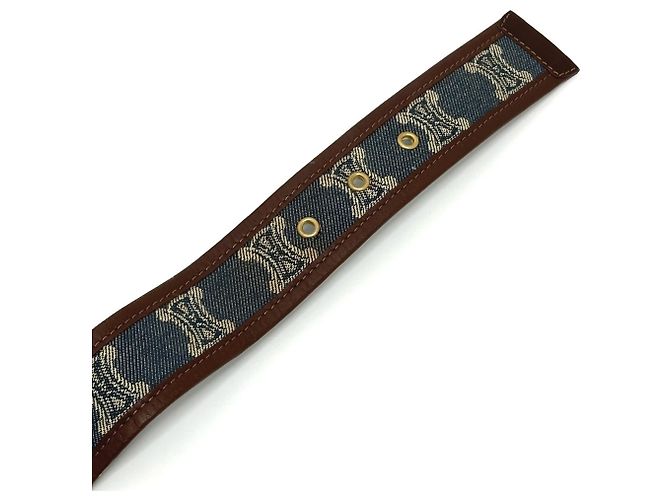 Belt Bag Céline Celine Macadam Denim Gürteltasche Blau - Ansicht 6