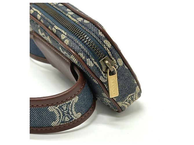 Belt Bag Céline Celine Macadam Denim Gürteltasche Blau - Ansicht 9