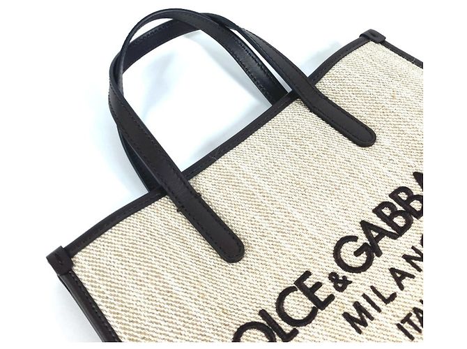 Sac à main en toile et cuir Dolce & Gabbana - vue 11