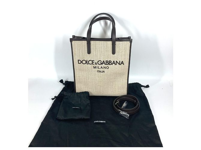 Sac à main en toile et cuir Dolce & Gabbana - vue 2