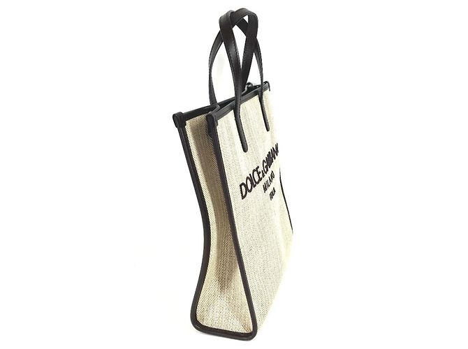 Sac à main en toile et cuir Dolce & Gabbana - vue 5