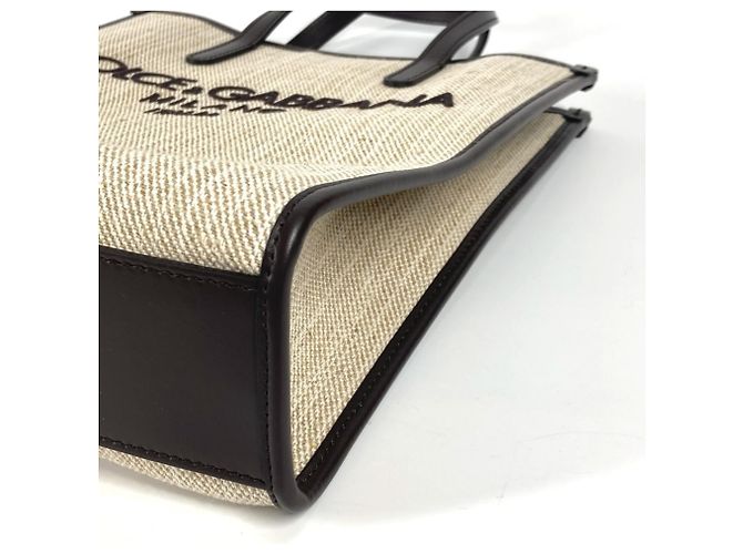 Sac à main en toile et cuir Dolce & Gabbana - vue 7