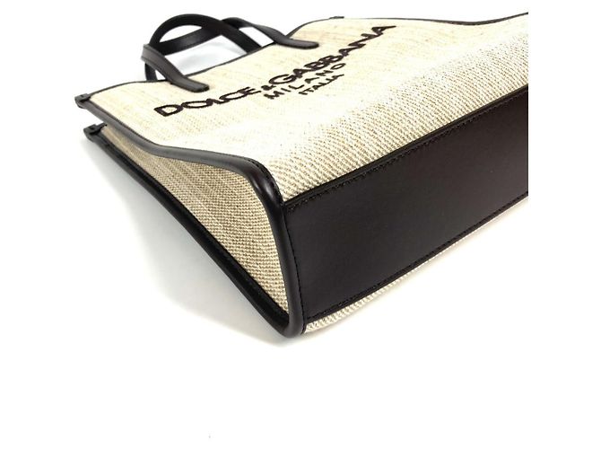 Sac à main en toile et cuir Dolce & Gabbana - vue 8