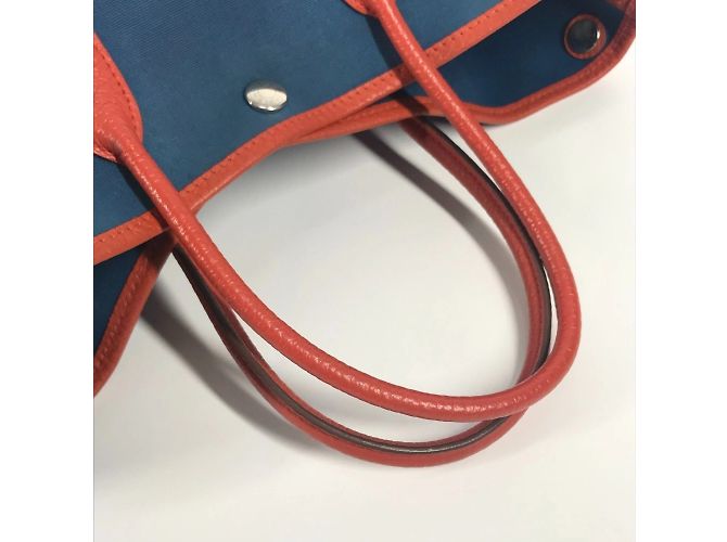 Hermès Borsa Hermes Garden Party TPM Blu Arancione - vista 10