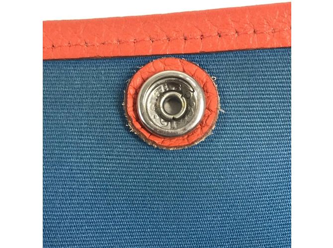 Hermès Borsa Hermes Garden Party TPM Blu Arancione - vista 12