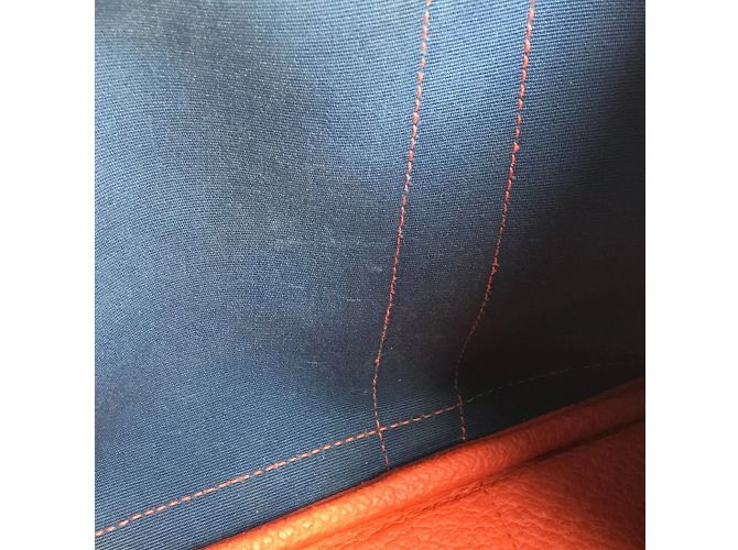 Hermès Borsa Hermes Garden Party TPM Blu Arancione - vista 13
