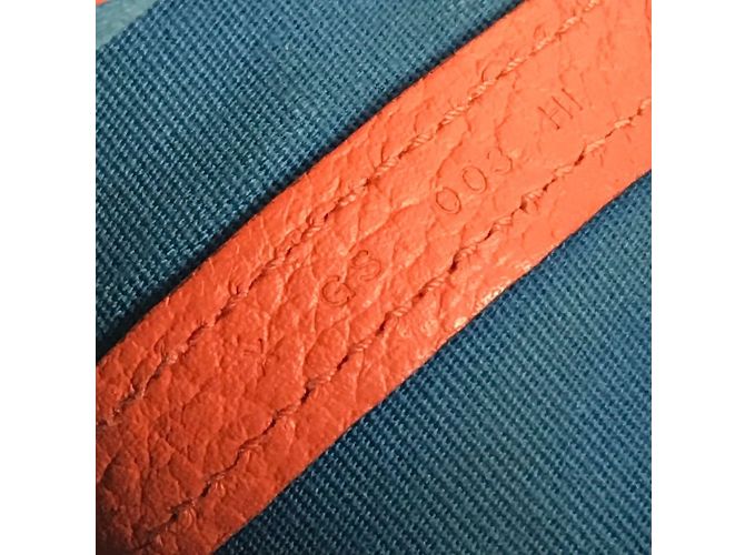 Hermès Borsa Hermes Garden Party TPM Blu Arancione - vista 14