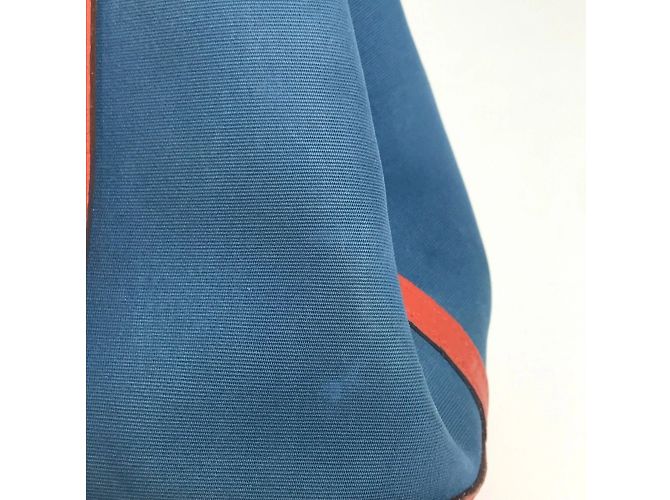 Hermès Borsa Hermes Garden Party TPM Blu Arancione - vista 17