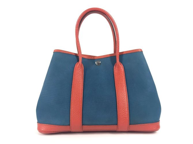 Hermès Borsa Hermes Garden Party TPM Blu Arancione - vista 2